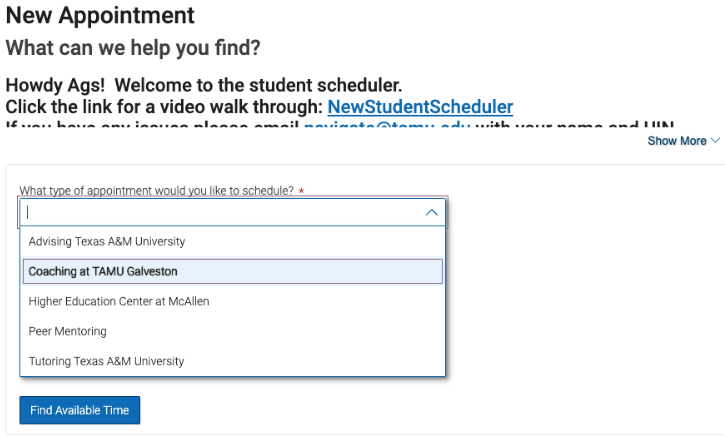 How to schedule an academic coaching appointment